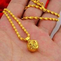 ราคา สร้อยคอทองพร้อมจี้สร้อยคอระย้าชุบ ยาว 18 นิ้ว24K GOLD NECKLACE พ้นทราย เกลี้ยง มงคล เคลือบทอง ขัดเงา ชิคๆ ไมครอน อสไตล์เกาหลีสําหรับผู้หญิงสร้อยคอโซ่ จี้ดอกกุหลาบ HOME SELCET (21793012534)