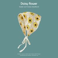 ราคา Korean Style Triangle Scarf Handmade Crochet Knitted Hair Band Womens Retro Internet Popular Cute Sweet Daisy Strap Headscarf (21712584845)