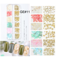 ราคา DIYเปลือกหอยแต่งเล็บ เปลือกหอย ตกแต่งเล็บ เปลือกหอยแต่งเล็บแบบบาง ติดง่าย12 เซลล์ (8167199278)