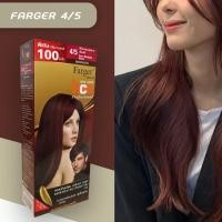 ราคา ฟาร์เกอร์ 4 5 น้ำตาลมะฮอกกานี สีเชอรี่ สีผม เปลี่ยนสีผม Farger 4 5 Dark Mahogany Brown Hair color Cream (21625451700)