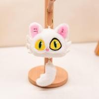 ราคา DVFDA การ์ตูนลายการ์ตูน ของขวัญวันเกิดสำหรับเด็ก น่ารักน่ารักๆ จี้ตุ๊กตาผ้า อนิเมชั่นขอบยาง ของเล่นยัดไส้ พวงกุญแจรูปกุญแจ ตุ๊กตาสัตว์ตุ๊กตา ตุ๊กตาแมวดำ พวงกุญแจรถพวงกุญแจ พวงกุญแจรูปหัวแมวสีขาว พวงกุ