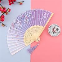 ราคา Hand Fan Folding Fan Bamboo Fan Silk Fan Craft Fan Dance Fan (21559695182)