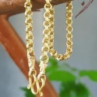 ราคา สร้อยข้อเท้าขนาด2สลึงลายห่วงคู่งานทองเหลืองแท้และงานทองเหลืองหุ้มทองคำแท้ขนาด2มิลความยาว8 10นิ้วงานสวยเหมือนทองจริง (19484735254)