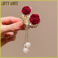 ราคา Lofty คลิปหนีบที่หนีบผมเพชรพลอยเทียมขอบกุหลาบโลหะสีขาวแฟชั่นเครื่องประดับผมแฟชั่นผู้หญิงที่หนีบผมทรงก้ามปูสง่างาม (21164515788)
