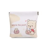 ราคา NOUTURE ลิปสติกหนัง Pu ลาย Tas Kosmetik ขนาดเล็กลายหมีวินนี่กระเป๋าเครื่องสำอางค์พกพากระเป๋าใส่หูฟังกระเป๋าเก็บของผู้หญิง (21907281889)