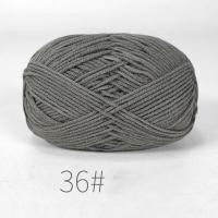 ราคา เสื้อสเวตเตอร์ถักถักผ้าฝ้ายสีขาวนม4ply 50กรัมงานหัตถกรรมเสื้อกันหนาวกำมะหยี่ใยหนา DIY (20935895030)