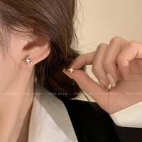 ราคา S925 Silver Metal Korean Rhinestone Earrings Pearl Tassel Earrings for Women (21686008657)