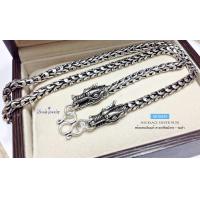 ราคา สร้อยคอเงินแท้92 5 ลายเกร็ดมังกร หัวมังกร งานรมดำ งานไทย Hanmade (9755084587)