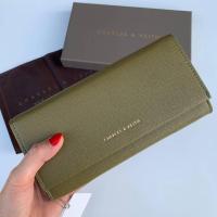 ราคา กระเป๋าสตางค์ C K สายพู่ 2 พับ หนังคาเวียร์ มีช่องใส่เหรียญ กระเป๋าเงินใบยาว (12271905487)
