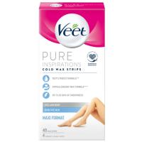 ราคา Veet Pure Hair Removal Cold Wax Strips Legs Body Sensitive Skin 40Sheets แผ่นกำจัดขนสูตรอ่อนโยนสำหรับผิวบริเวณร่างกายสินค้านำเข้าจากออสเตรเลีย (15976575537)
