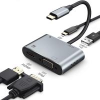 ราคา USB C to HDMI Adapter 4K Type C to HDMI VGA USB 3 0 Port USB C Female Port Converter (180968393)