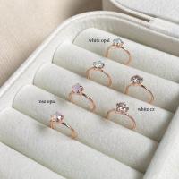 ราคา SissyJewelry ต่างหูเงินแท้ รุ่น hoop stud มี 3 สี White cz White opal Rose opal Rosegold plated ต่างหูแฟชั่น (7459212835)