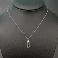 ราคา สร้อยคอเงินแท้พร้อมจี้ เคลียร์ควอตซ์ คริสตัล Clear Quartz Crystal with 925 Silver Necklace (19468257085)
