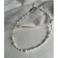 ราคา CoralcoStudio สร้อยคอมุกน้ำจืดแท้คละหิน อะไหล่สแตนเลสแท้ไม่ลอกดำ White pearl basic (21873580948)