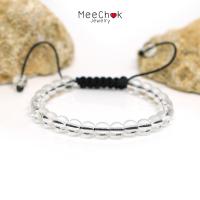 ราคา หินเคลียร์ควอตซ์ Clear Quartz 6 มิล เชือกถัก ปรับขนาด หินแห่งความมั่งคั่งอุดมสมบูรณ์หินมงคล หินสี หินนำโชค กำไลหินมงคล กำไลหิน (7526805981)