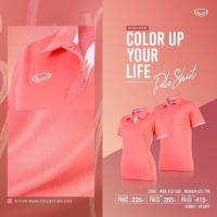 ราคา ใหม่ GRAND SPORT เสื้อโปโลแกรนด์สปอร์ตหญิง รุ่น 12 795 ใส่สบาย สีกรมท่า ขาว โอรส บานเย็น ส้ม แดง ฟ้า ม่วง เขียว (19109535954)