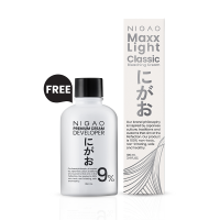 ราคา ฟรี Developer NIGAO 3 Maxx Light ครีมฟอก 3 สูตรจากนิกาโอะ แม็กซ์ไลท์ครีม ฟอกสีผม กัดสีผม สีย้อมผม 100 ml (21976060113)