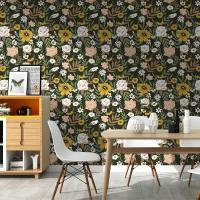 ราคา วอลเปเปอร์ลายดอกไม้ Self Adhesive Wallpaper สติ๊กเกอร์ตกแต่งผนังไวนิล (21784658430)