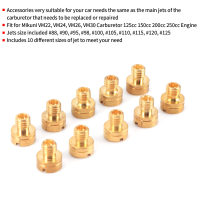 ราคา 10ชิ้นชุดเจ็ทหลักคาร์บูเรเตอร์สำหรับ Mikuni VM22 24 26 30 125cc 150cc ชิ้นส่วนมอเตอร์ไซค์วิบากเครื่องยนต์250cc 200cc (21676079005)