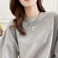 ราคา สร้อยคอเหล็กไทเทเนี่ยมสำหรับผู้หญิงสร้อยคอลูกศรไขว้ลมเย็นแบบเรียบง่ายสร้อยฮิปฮอปทันสมัยสำหรับผู้ชายและผู้หญิง (14861778630)