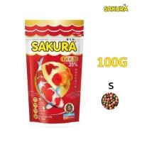 ราคา อาหารปลาสวยงาม เร่งสี เร่งโต น้ำไม่ขุ่น SAKURA GOLD ขนาด 100 g (21738204126)