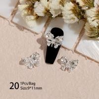 ราคา BORN PRETTY Metal Silver Pearl Butterfly Bowknot Rhinestones Nail Decorations DIY Nail Art Charms Accessories (21461897781)