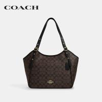 ราคา COACH กระเป๋าสะพายไหล่รุ่น Meadow Shoulder Bag In Signature Canvas CM076 IMAA8 สีน้ำตาล (21628975519)