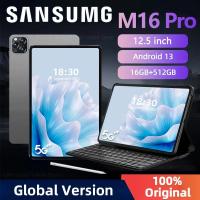 ราคา รับประกัน 1 ปี ของแท้ แท็บเล็ต Sansumg M16 Pro 12 5 นิ้ว แท็บเล็ตถูกๆ แรม16GB รอม512GB โทรได้ Full HD แท็ปเลตราคาถูก Andorid 13 0 4g 5G แทปแล็ตของแท้ ส่งฟรี รองรับภาษาไทย หน่วยประมวลผล 13 core แท็บเล 
