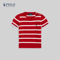 ราคา Polo Ralph Lauren Kids เสื้อกันหนาวเด็กผู้หญิง Striped Cotton Short Sleeve Sweater รุ่น CWPOSWER6820401 สีแดง (21846302828)