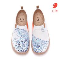 ราคา รองเท้าผ้าใบกีฬา UIN ย้อนยุคแนวแฟชั่นสำหรับผู้หญิงรองเท้าสลิปออนรองเท้าเดินทางศิลปะเวลาแปซิฟิก (21812894546)