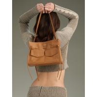 ราคา Marroque Judy Leather Shoulder bag Brown กระเป๋าสะพายไหล่ กระเป๋าหนังแท้ JUDY สีน้ำตาล (21727692651)