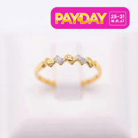 ราคา Happy Jewelry แหวนซิกแซก เพชรแท้ Single cut ทองแท้ 9k 37 5 0 6g 2pt SI307 (21804554533)