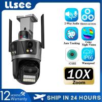 ราคา LLSEE ICSEE กล้องวงจรปิดไร้สาย Wifi กล้อง 12MP 6K สามเลนส์ HD IP กล้องวงจรปิดกลางแจ้งสมาร์ทสี Night Vision Motion Tracking Alarm Wireless WiFi Security กล้องวงจรปิด (21834699074)