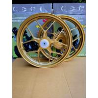 ราคา ล้อแม็ก ล้อแม็กพร้อมยาง ล้อแม็กคลิก125i ลายY สีทอง ยางขนาด80 90 14หลัง90 90 14 มียางใน (21472772142)
