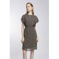 ราคา ESPADA เดรสลายกราฟิกหัวใจ ผู้หญิง สีดำ Heart Print Dress with Ruffle Detail 01019 (19694190280)