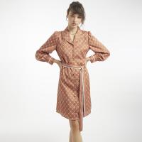 ราคา ESPADA เดรสเชิ้ตลายโมโนแกรม ผู้หญิง Monogram Print Dress with Sash 04802 (21763735259)