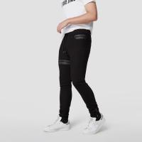 ราคา DAVIE JONES กางเกงจ็อกเกอร์ ยีนส์ เอวยางยืด ขาจั๊ม สีดำ คาดหนัง Drawstring Denim Joggers in black GP0090 BK (3443762351)