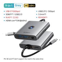 ราคา ฮับ USB C 4K 60Hz ORICO USB C ตัวแปลงแบบหลายพอร์ต6 In 1พร้อม4K HDMI 100W การจ่ายไฟพอร์ตข้อมูล3 0 3 USB สำหรับ MacBook Pro air M1 2020 iPad Pro 2021 iPad Mini 6 Surface Pro และอีกมากมาย (18723291448)
