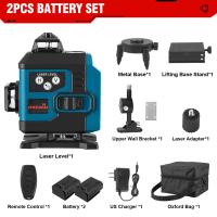 ราคา ONEVAN 4D 16เครื่องทำระดับเลเซอร์ลายเส้นพร้อมแบตเตอรี่4000มิลลิแอมป์ต่อชั่วโมง360เลเซอร์วัดระดับไม้กางเขนมีแสงในแนวนอนปรับระดับด้วยตนเองแสงเลเซอร์ (19469871136)