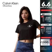 ราคา CALVIN KLEIN เสื้อยืดแขนสั้นผู้หญิง Baby Tee ทรง Crop รุ่น J223495 BEH สีดำ (21728048119)
