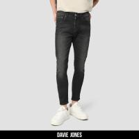 ราคา DAVIE JONES กางเกงยีนส์ Skinny Tapered Fit Jeans NG0001 สีดำ (21424051577)