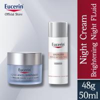 ราคา Eucerin Q10 Anti Wrinkle Night Cream 48g Eucerin Brightening Spotless Night FLuid 50ml (21607982692)