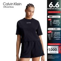 ราคา CALVIN KLEIN เสื้อยืดแขนสั้นผู้หญิง Cropped Gym T Shirt ทรง Relaxed รุ่น 4WS4K234 001 สีดำ (21448987908)