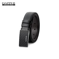 ราคา DAPPER เข็มขัดหนังแท้ Carbon Fiber Inlay Plaque Buckle Belt สีดำ (21887522051)