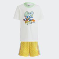 ราคา adidas ไลฟ์สไตล์ SHORT TEE SET เด็ก สีขาว IB8628 (19412248649)