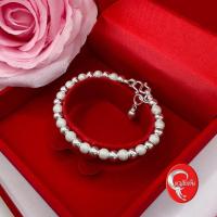 ราคา สร้อยข้อมือประคำขัดทรายสลับประคำเกลี้ยง เครื่องเงินสุโขทัย เงินแท้ 99 99 เงินเปอร์เซนต์สูง (19652888458)