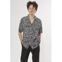 ราคา ESP เสื้อเชิ้ตแขนสั้นลายกราฟิก ผู้ชาย สีดำ Graphic Print Shirt 03833 (21538535415)