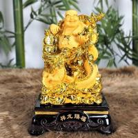 ราคา ขายดีบอกต่อ พระสังกัจจายน์ ปางประทานโชคลาภ ค้าขายมั่งคั่ง งานเรซิ่นพ่นทรายทอง พร้อมฐาน สูง 9 นิ้ว (10563053782)