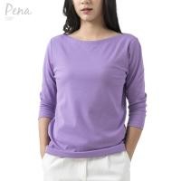 ราคา Pena house เสื้อยืดสีเบสิคคอปาด แขนสามส่วน PSTL001 (21650626615)