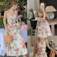 ราคา 1191 ส่งจากไทย ส่งไว ทันใจ เดรสยาว Maxi Dress ดีเทลผ้าคอตตอนสแปนเดกซ์ ชุดไปทะเล ชุดงานแต่ง ชุดไปงาน ลายดอก ชุดไปเที่ยว แฟชั่นเกาหลี (19100460034)